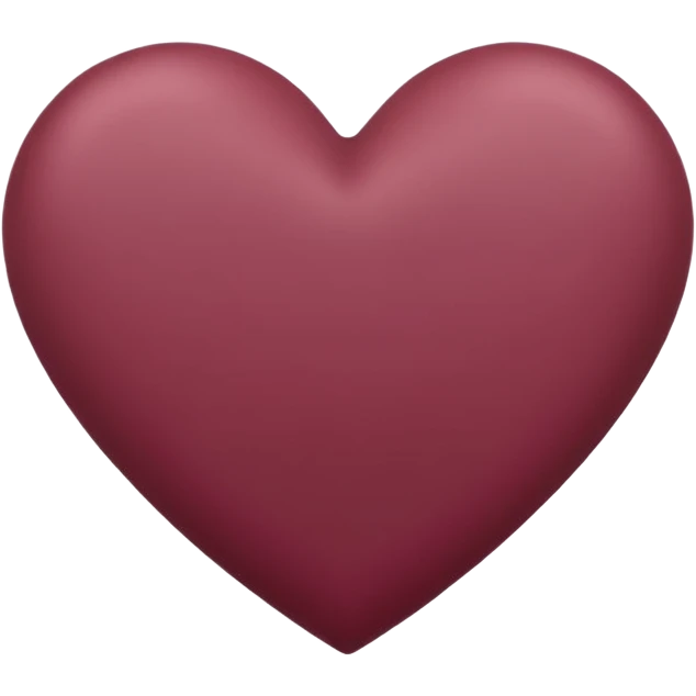 Light burgundy mattee heart emoji emoji