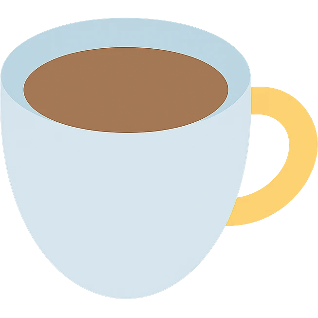 colored icon of a coffee cup emoji