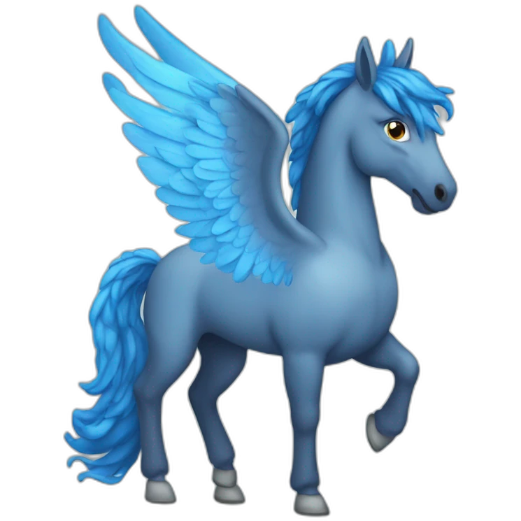 Blue pegasus emoji