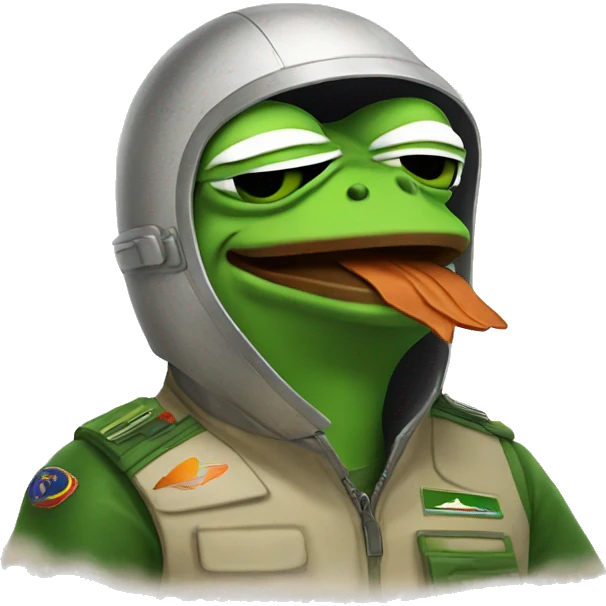 pepe with rocket  emoji