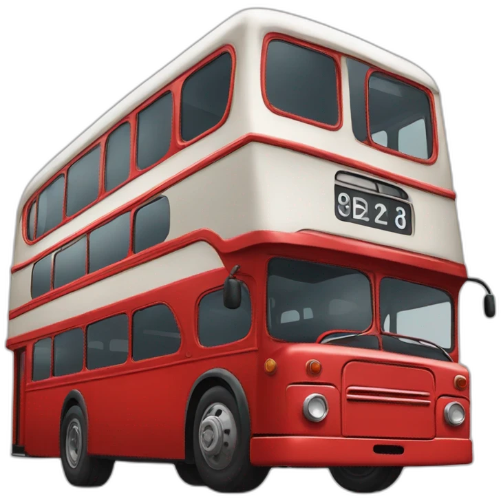 red-bus-two-storied emoji
