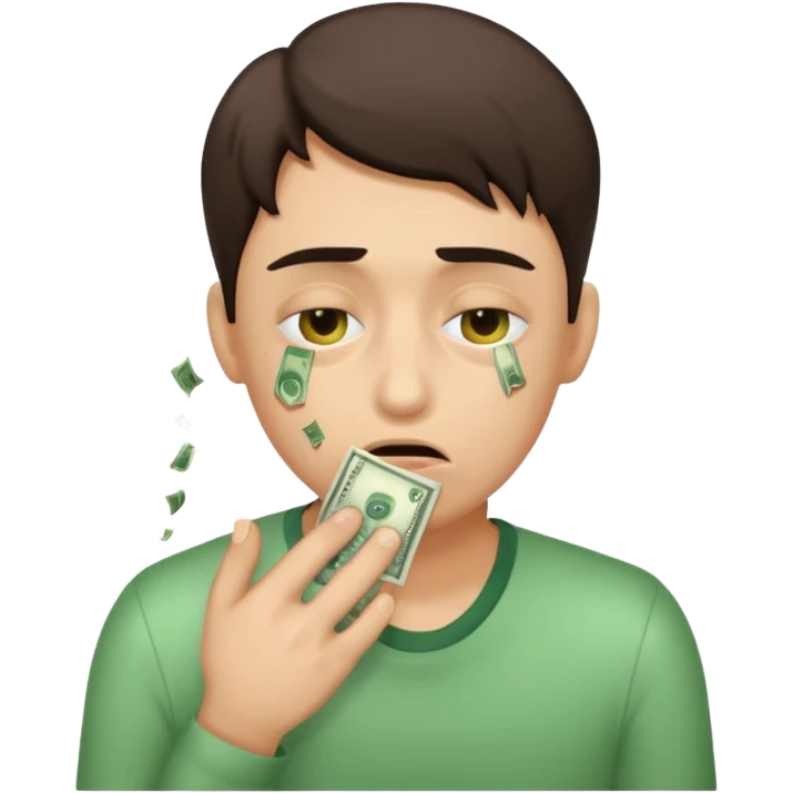 money eyes vomiting emoji