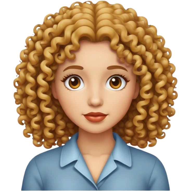 Mujer con cabello risado emoji