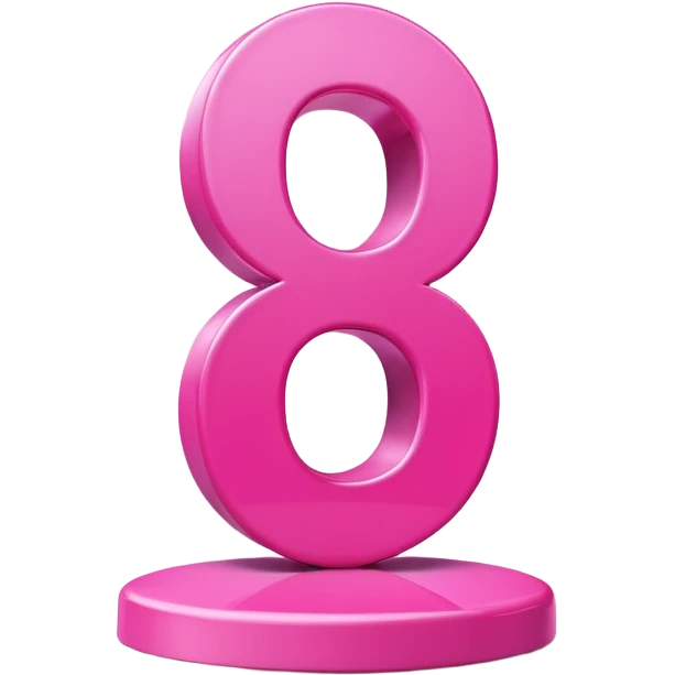 3d levitating pink percentage sign emoji