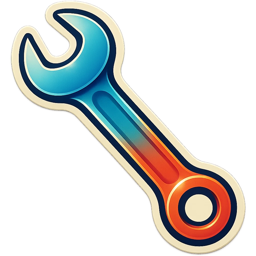 make me a wrench with white outline emoji