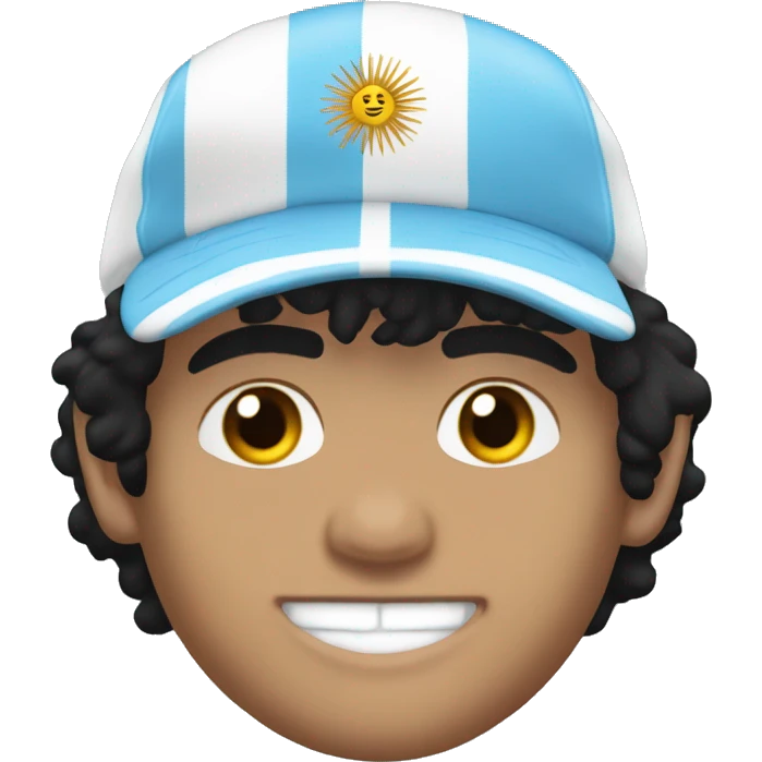 maradona argentina young smile emoji