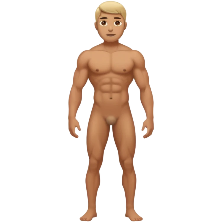 Naked man full body with no pants emoji