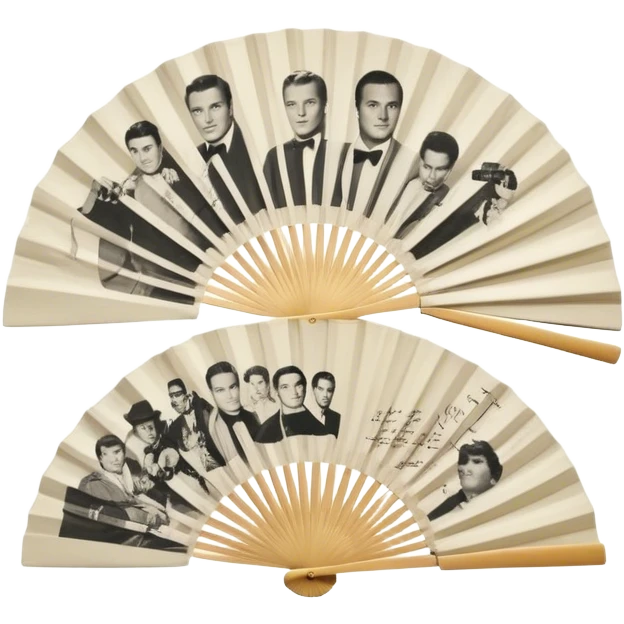 Icon for Autograph Collecting: several vintage sheets in frames arranged in a fan-like pattern, each with a famous celebrity signature. The icon should reflect the charm of collecting autographs in a nostalgic, elegant style. Transparent background. emoji