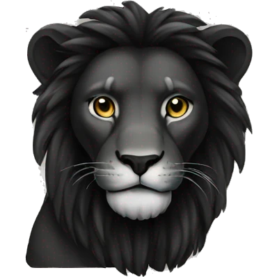 Black lion emoji