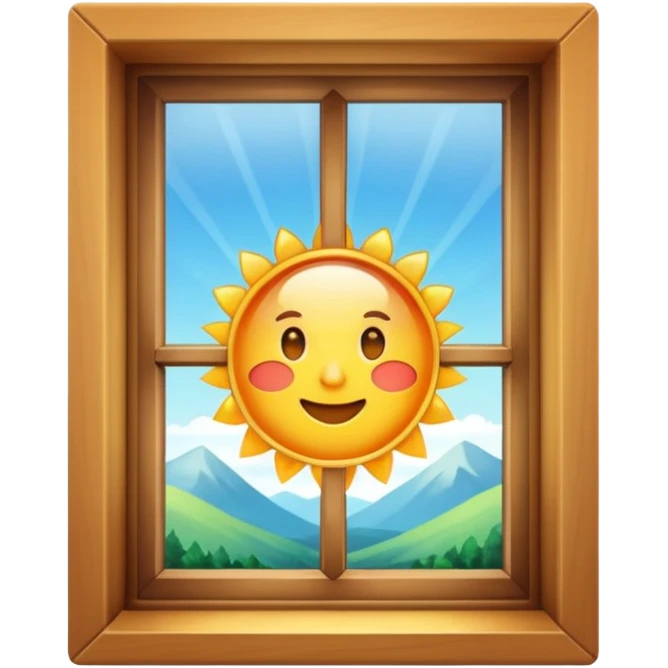 open window with sunlight emoji