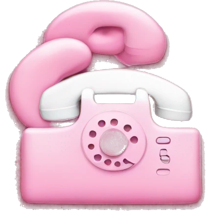 iphone with a pink phone case with swirly white circles  emoji