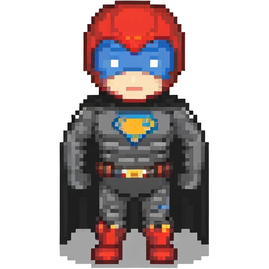superhero character named Icon with a graphic designer theme emoji