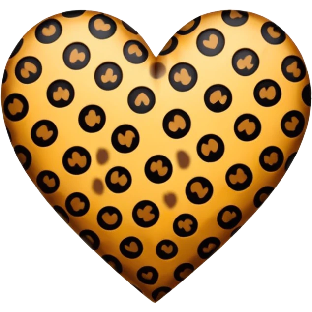 Leopard print heart emoji