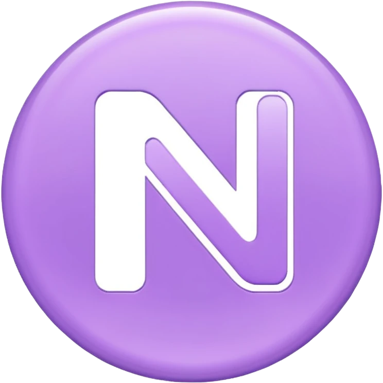 Netflix aesthetic "N" logo in pastel purple emoji