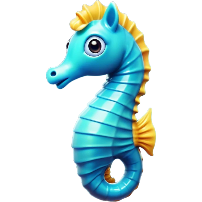 Cinematic Comical Sea Horse Portrait Emoji, Head tilted dramatically with an exaggeratedly amused expression, featuring a delicately curved body with a whimsically coiled tail and wide, comically expressive eyes full of playful disbelief, Simplified yet hilariously expressive features, highly detailed, glowing with a slightly sassy aquatic glow, high shine, dramatic yet playful, stylized with an air of quirky marine mischief, soft glowing outline, capturing the essence of a meme-worthy sea horse that looks ready to drift its way into viral fame! emoji