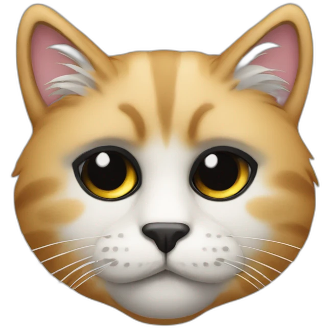 furry-cat-head-with-a-black-eyepatch-only-on-one-eye emoji