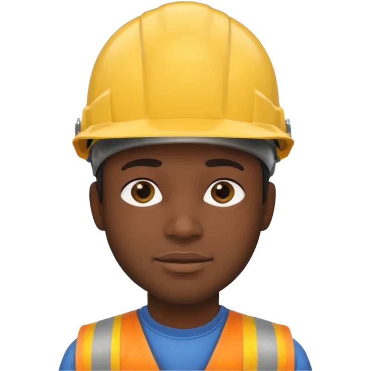 black man wearing safety helmets emoji