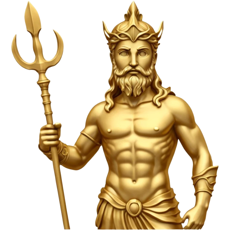 golden poseidon statue emoji