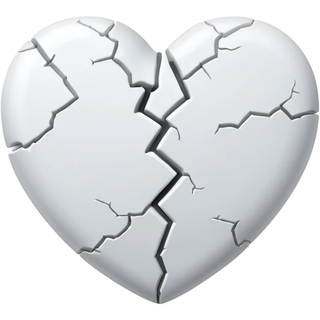 White broken heart emoji