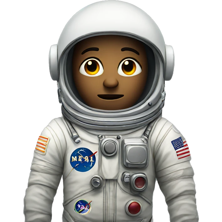 Astronaut looking suspiciously at you emoji