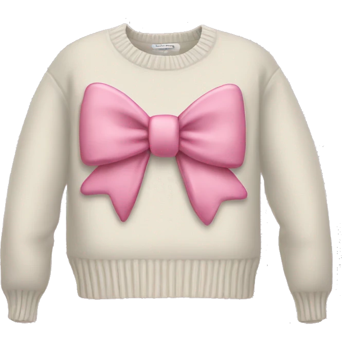 Pink bow sweater  emoji