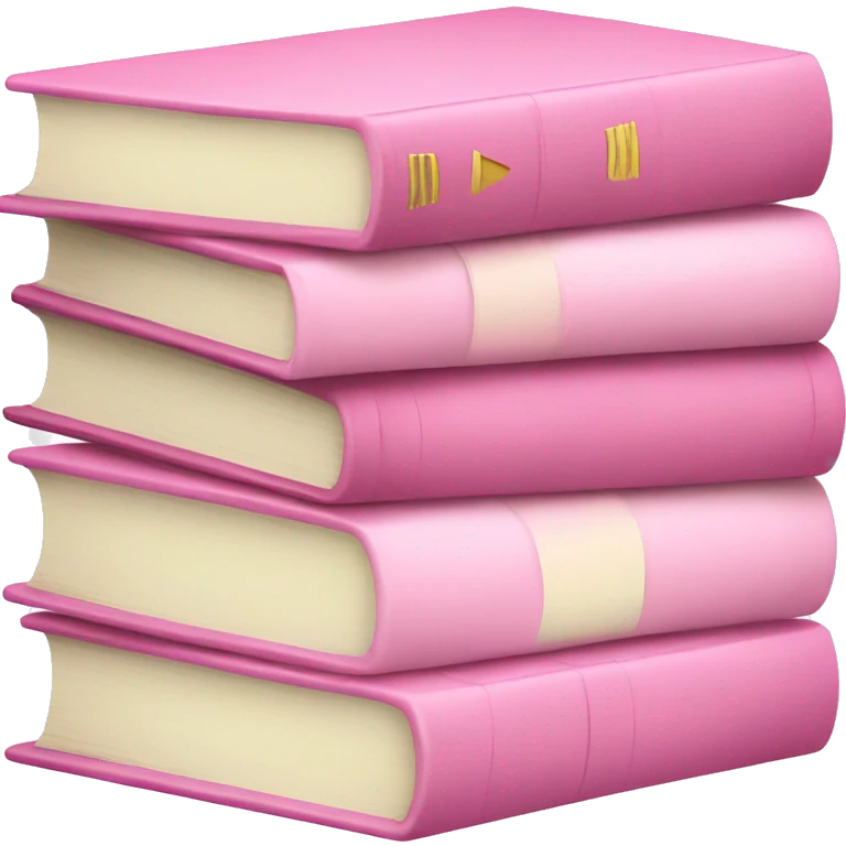 a stack of baby pink books emoji