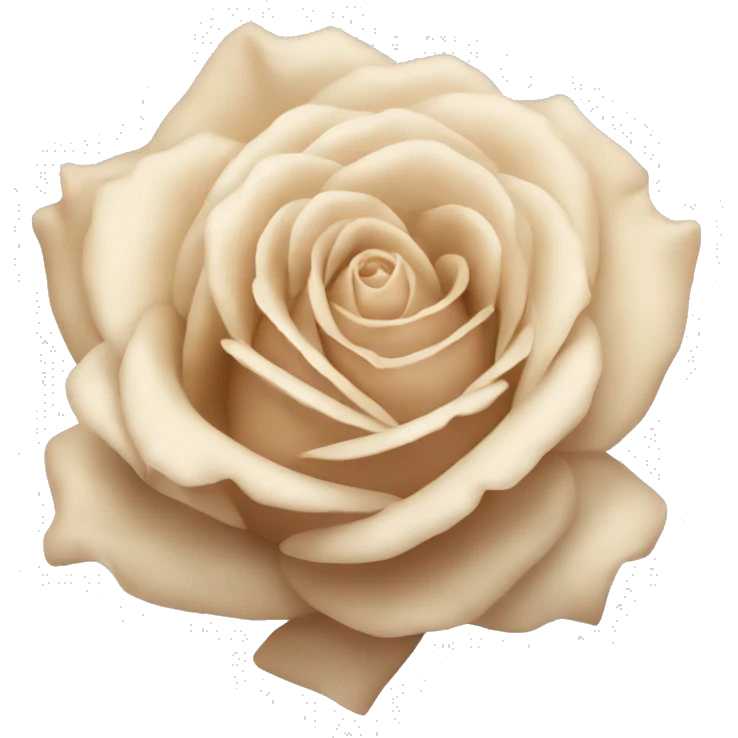 One beige rose emoji