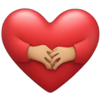 heart with hands and arms emoji