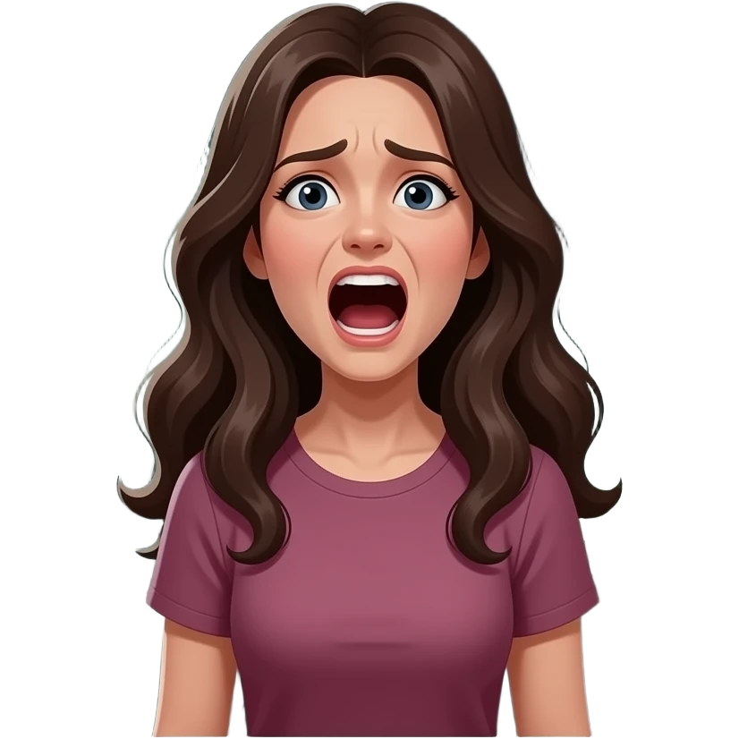 Shocked scream horror movie emoji