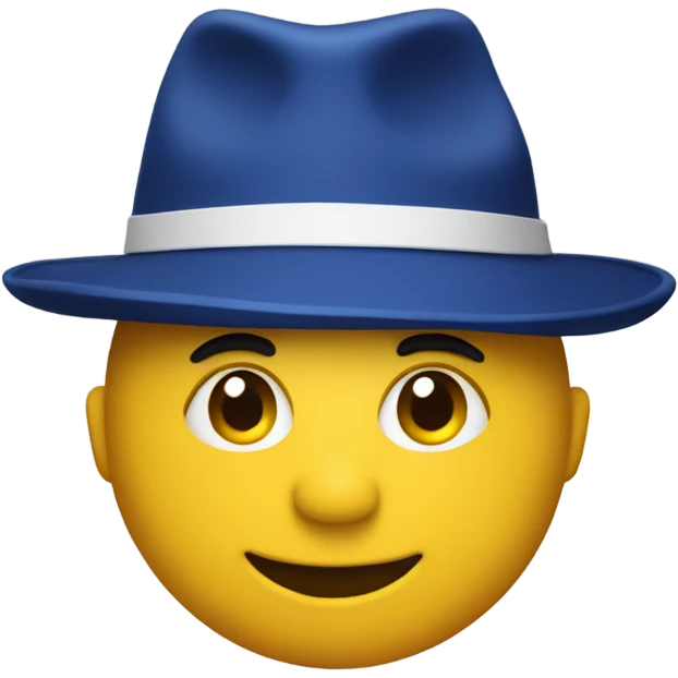 blahaj from IKEA wearing a hat emoji