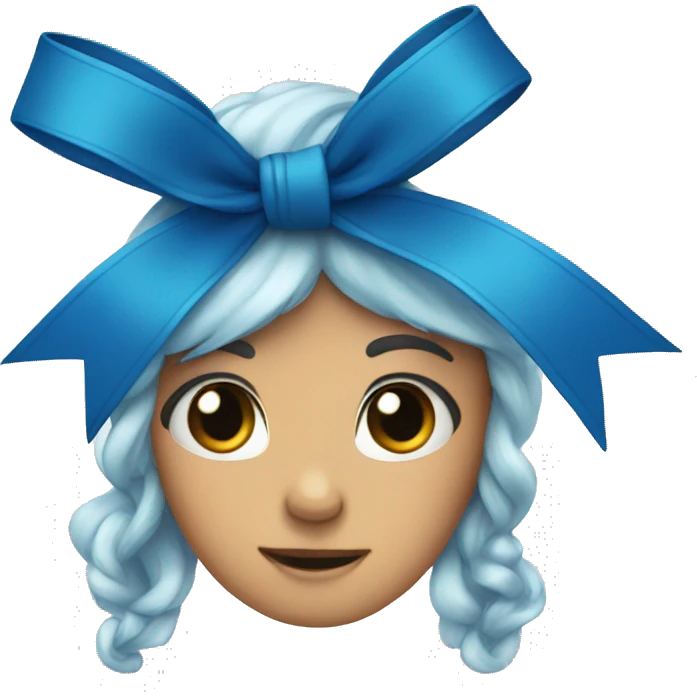 Blue bow emoji