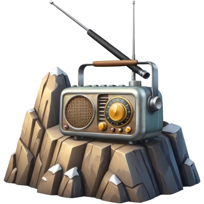 radio mountain emoji