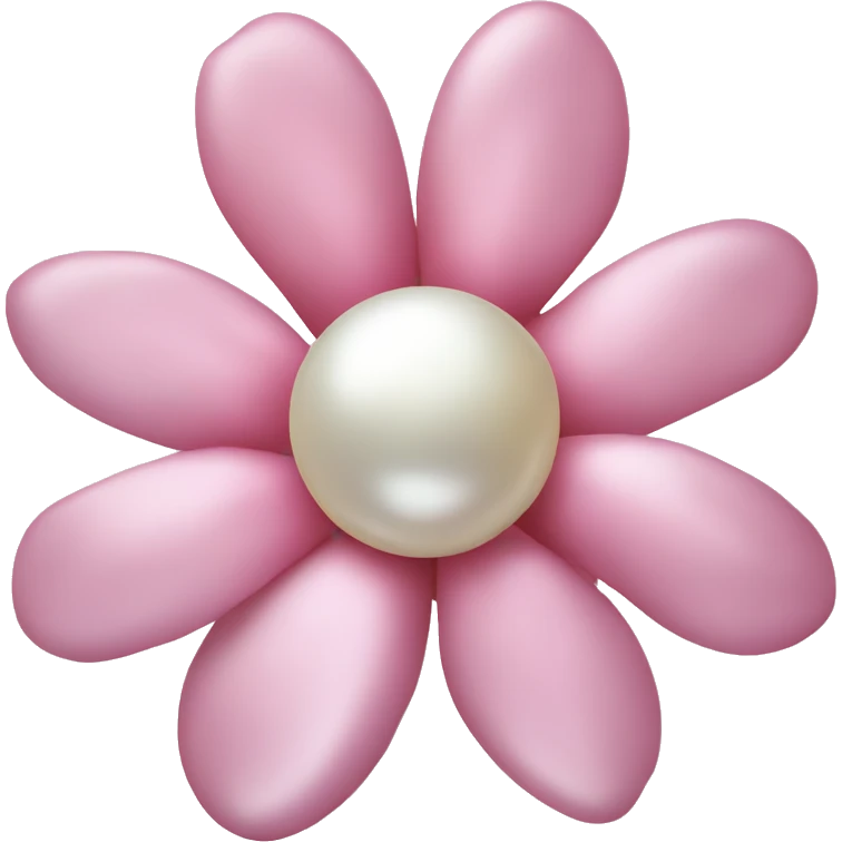 Pearl light pink flower emoji