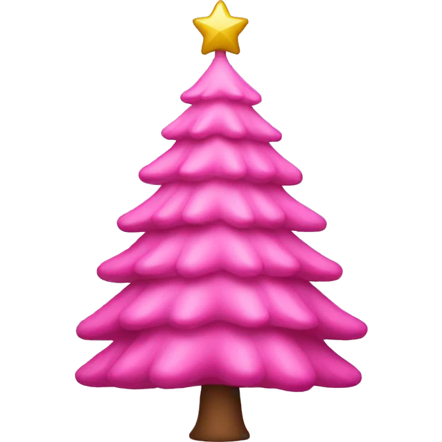 Pink christmas tree  emoji