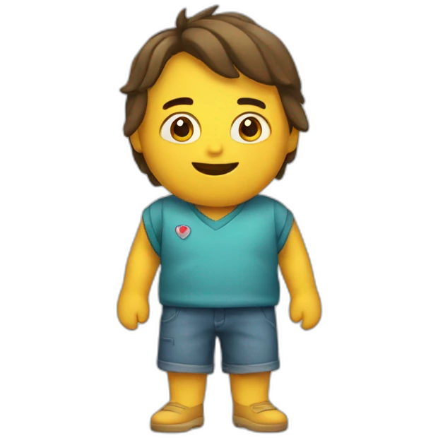 personnage fait un coeur emoji