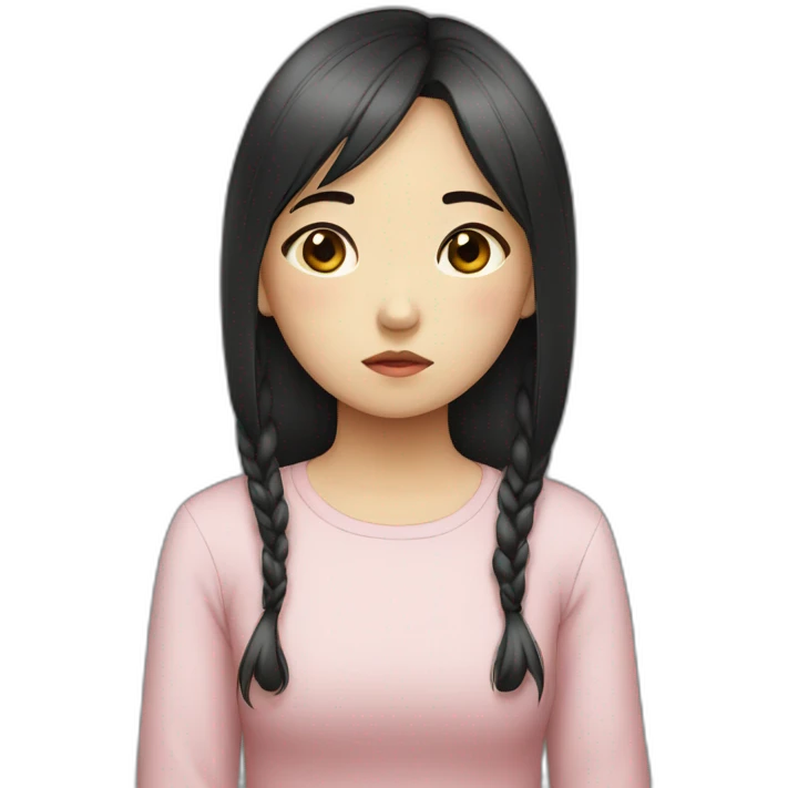 Chinese girl sad emoji
