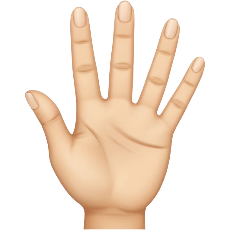 Mano con 4 dedos levantados y el otro doblado emoji