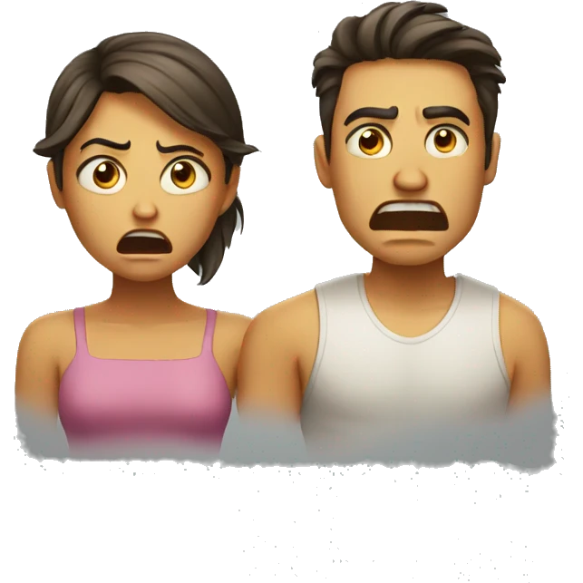angry couple crying emoji