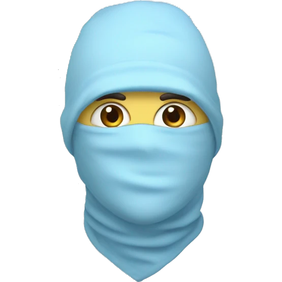 Pastel-blue-balaclava-hat emoji