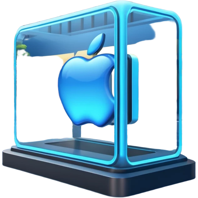Holographic Display + blue text field, Street Advertisements. emoji