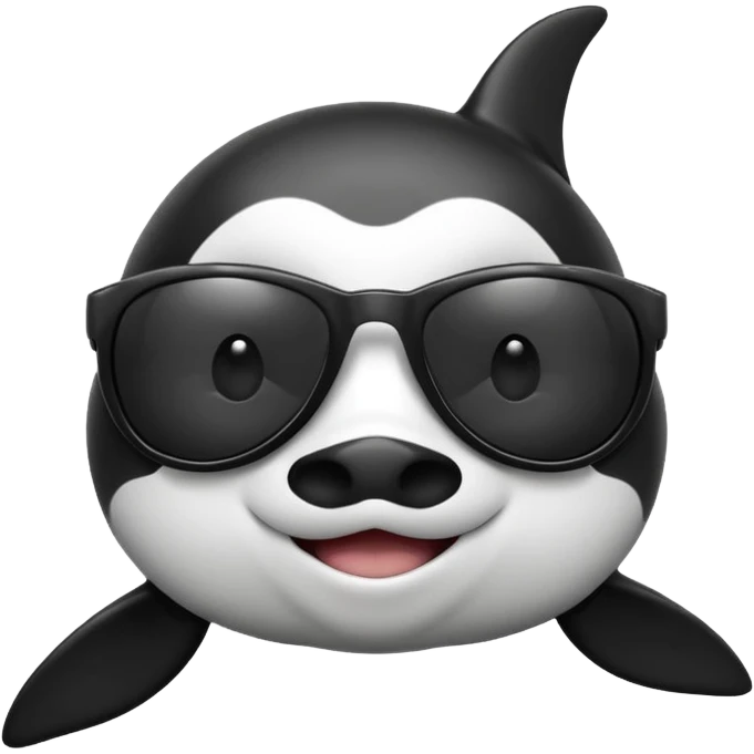 Orca chilling with sunglasses  emoji