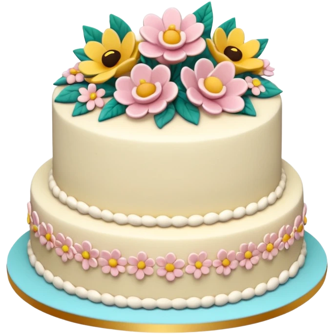 floral cake realistic aeshthethic  no icing  emoji