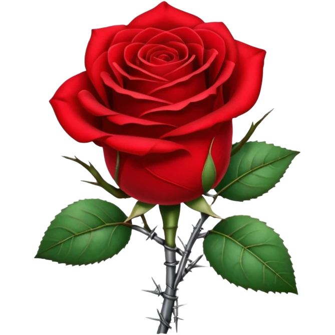 A red rose with barbwire wrapped around it emoji