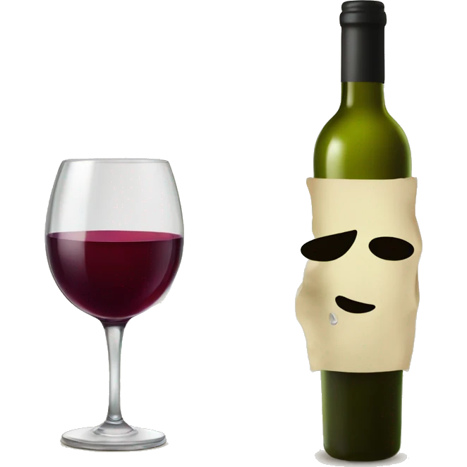 Wine with olive emoji