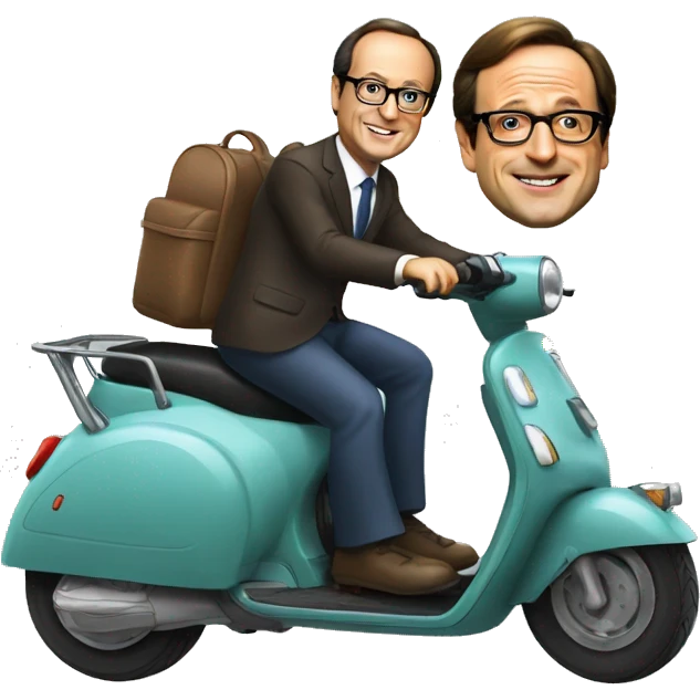 françois hollande sur un scooter emoji