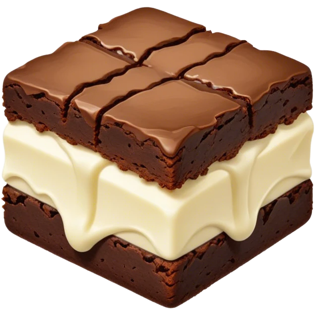 Brownie from white chocolate emoji