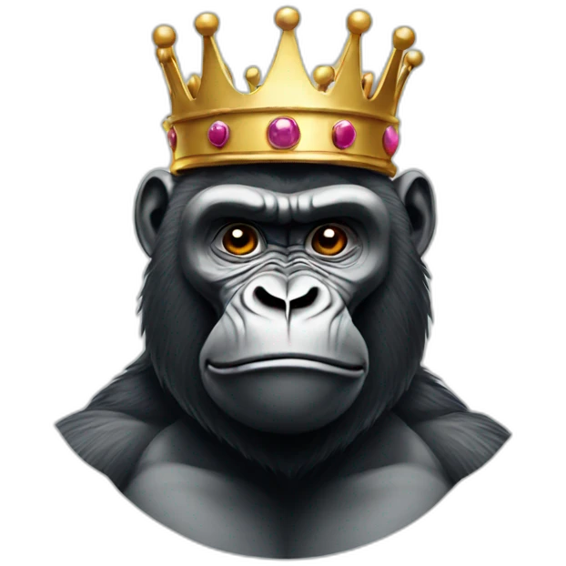 Gorilla with a crown emoji