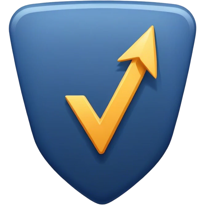 dark blue 
"top" icon with an up arrow emoji