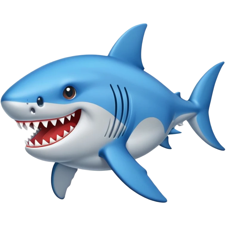 Un tiburón con tenis azules emoji