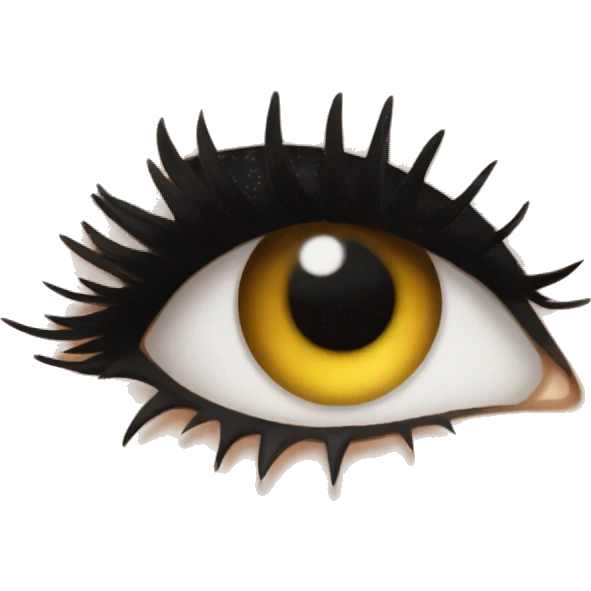 Wing eyeliner and long eyelashes  emoji